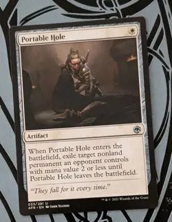 MTG Adventures in the Forgotten Realms Uncommon PORTABLE HOLE NM - Image 1