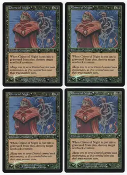 Chime of Night x4 4x 1999 Urza's Destiny PLAYSET FOIL Black Enchantment MTG NM 1 - Image 1
