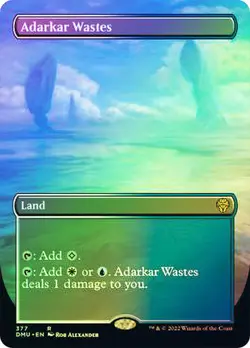 FOIL BORDERLESS Adarkar Wastes ~ Dominaria United [ NearMint ] [ Magic MTG ] - Image 1