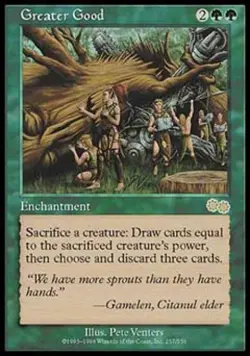 Greater Good - Light Play MTG Urza's Saga - Image 1