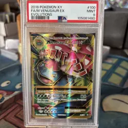 PSA 9 Pokemon M Venusaur EX 100/108 XY Evolutions Ultra Rare Full Art Holo Mint - Image 1