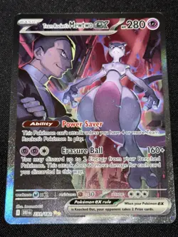 Team Rocket's Mewtwo ex 231/182 SIR Pokemon TCG - Destined Rivals - Image 1