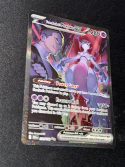Team Rocket's Mewtwo ex 231/182 SIR Pokemon TCG - Destined Rivals - Image 2