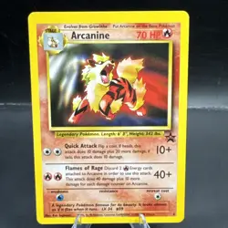 Pokemon TCG Arcanine WoTC Black Star Promo #6 LP - Image 1