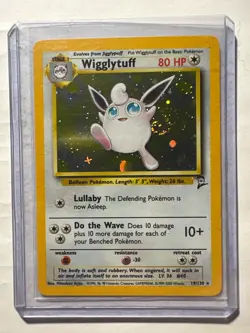 Wigglytuff 019/130 Base Set 2 Holo Pokemon Card 1999-2000 With Toploader - Image 1