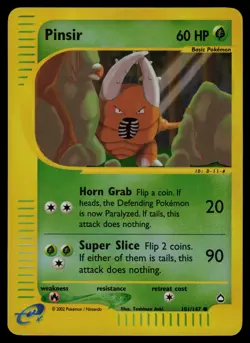 Pinsir - 101/147 - Pokemon Card Aquapolis Reverse Holo Common - MP - Image 1