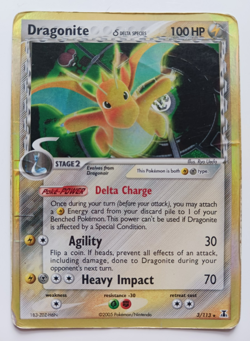 Dragonite Pokemon Card Holo 3/113 EX Delta Species Rare Vintage Nintendo 2005 HP - Image 1