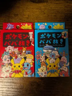 Pokemon Old Maid Babanuki Playing Card Poker Deck Red 1 and Blue 1 Limited New - Image 2
