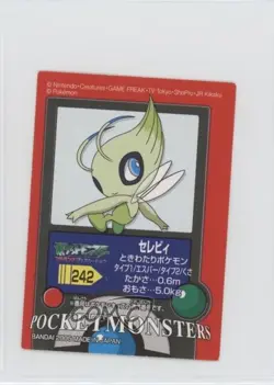 Celebi Bandai Pokemon Advanced Generation Pokedex Entry Stickers Japanese 0q9m - Image 1