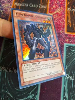 Yu-Gi-Oh! Gem-Knight Obsidian HA06-EN031 Super Rare 1st Edition Near Mint - Image 2