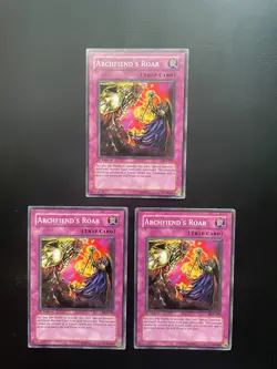 Yugioh Archfiend's Roar DCR-099 1st Edition Common NM/LP X3 - Image 1