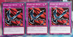 3x Kunai mit Kette SDBE-DE035 COMMON DEUTSCH 2.Auflage PLAYSET Yu-Gi-Oh - Image 1