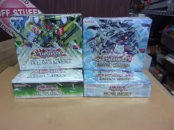 YU GI OH (2) JUSTICE HUNTERS + (2) DUELIST'S ADVANCE BOOSTER BOX - Image 1