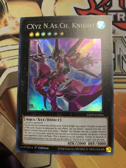 CXyz N.As.Ch. Knight LED9-EN004 - Super Rare 1st Edition NM Yugioh - Image 1