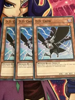 YUGIOH D.D CROW SUPER RARE RA02-EN002 x3 PLAYSET - Image 1