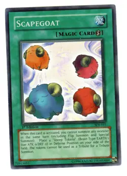 YUGIOH - SCAPEGOAT - SDJ-041 - 1st EDITION - SUPER RARE - Image 1