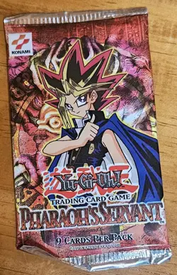 Yugioh Pharaohs Servant Sealed Booster Pack Original Vintage Square Logo 9pc - Image 3