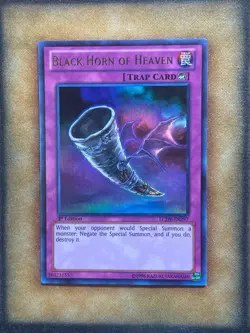 Yugioh Black Horn of Heaven LCJW-EN297 Ultra Rare 1st Ed LP - Image 1