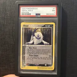Pokemon Card Absol 1/97 EX Dragon Reverse Holo Rare Graded PSA 8 - Image 2