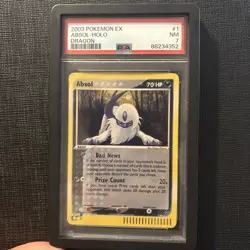 Pokemon Card Absol 1/97 EX Dragon Reverse Holo Rare Graded PSA 8 - Image 3