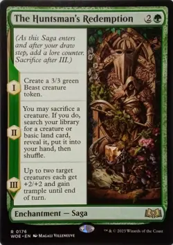 0176 THE HUNTMAN'S REDEMPTION RARE WILDS OF ELDRAINE MTG CARD - Image 1