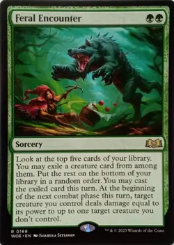 0169 FERAL ENCOUNTER RARE WILDS OF ELDRAINE MTG CARD - Image 1