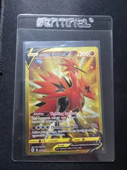 Galarian Zapdos V 182/172 Brilliant Stars Secret Rare Pokemon Card Mint/NM - Image 1