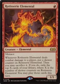 0148 ROTISSERIE ELEMENTAL RARE WILDS OF ELDRAINE MTG CARD - Image 1