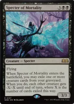 0107 SPECTER OF MORTALITY RARE WILDS OF ELDRAINE MTG CARD - Image 1