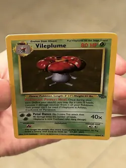1999 Jungle Vileplume 15/64 Unlimited Holo Rare Card WOTC Pokemon TCG NM - Image 5
