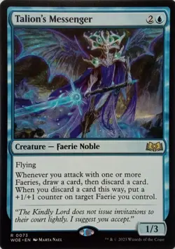 0073 TALION'S MESSENGER RARE WILDS OF ELDRAINE MTG CARD - Image 1