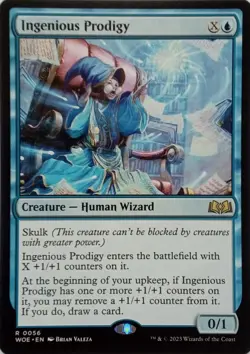 0056 INGENIOUS PRODIGY RARE WILDS OF ELDRAINE MTG CARD - Image 1