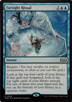 0049 FARSIGHT RITUAL RARE WILDS OF ELDRAINE MTG CARD - Image 1