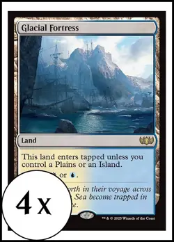 MTG - 4 x Glacial Fortress - Tarkir: Dragonstorm - Playset 4x x4 - Image 1