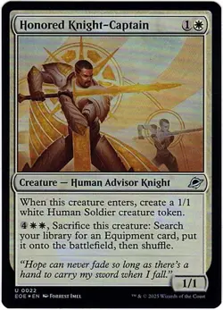 MTG Edge Of Eternities Honored Knight-Captain Foil (Uncommon) - Image 2