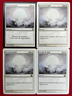 MTG 4X Wrath of God X4 Core Set 8th & Commander 2013 Magic - (3X LP & 1X PL) - Image 1