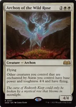 0001 ARCHON OF THE WILD ROSE RARE WILDS OF ELDRAINE MTG CARD - Image 1