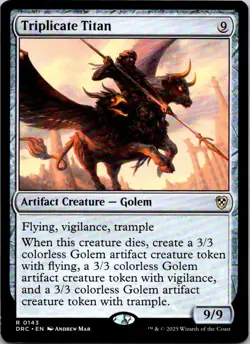 Triplicate Titan - 143 - Commander: Aetherdrift - Magic MTG - NM- Artifact - Image 1