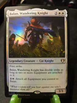MTG Balan, Wandering Knight Commander Masters Foil Rare NM - Image 1