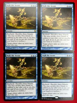 MTG 4X Walk the Aeons X4 Time Spiral & Remastered Magic - LP/NM - Image 1