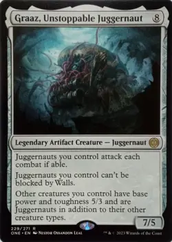 229/271 GRAAZ, UNSTOPPABLE JUGGERNAUT RARE PHYREXIA: ALL WILL BE ONE MTG CARD - Image 1