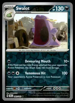 SWALOT [FOIL] - 092/131 - STELLAR CROWN SCR POKEMON REVERSE - NM - Image 1