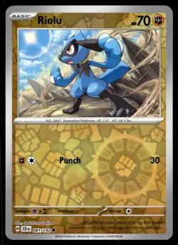 RIOLU [FOIL] - 081/131 - STELLAR CROWN SCR POKEMON REVERSE - NM - Image 1