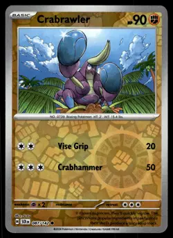 CRABRAWLER [FOIL] - 087/131 - STELLAR CROWN SCR POKEMON REVERSE - NM - Image 1
