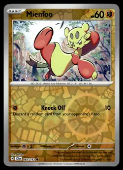 MIENFOO [FOIL] - 083/131 - STELLAR CROWN SCR POKEMON REVERSE - NM - Image 1