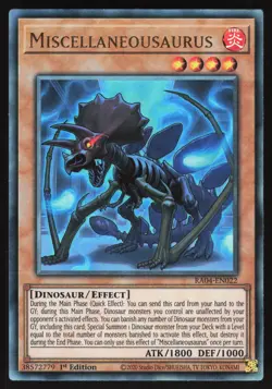 Miscellaneousaurus - RA04-EN022 - Ultimate Rare - 1st Edition Yugioh - Image 1
