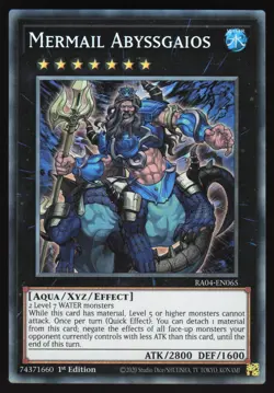 Mermail Abyssgaios - RA04-EN065 - Collector's Rare - 1st Edition Yugioh - Image 1