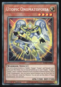 Utopic Onomatopoeia - RA04-EN028 - Collector's Rare - 1st Edition Yugioh - Image 1