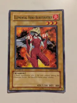 Yugioh YSDJ-EN006 Elemental Hero Burstinatrix 1st Edition LP - Image 1
