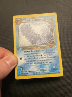 Pokemon Dark Omanyte Neo Destiny 37/105 1st Edition Uncommon 2002 WotC Vintage - Image 2